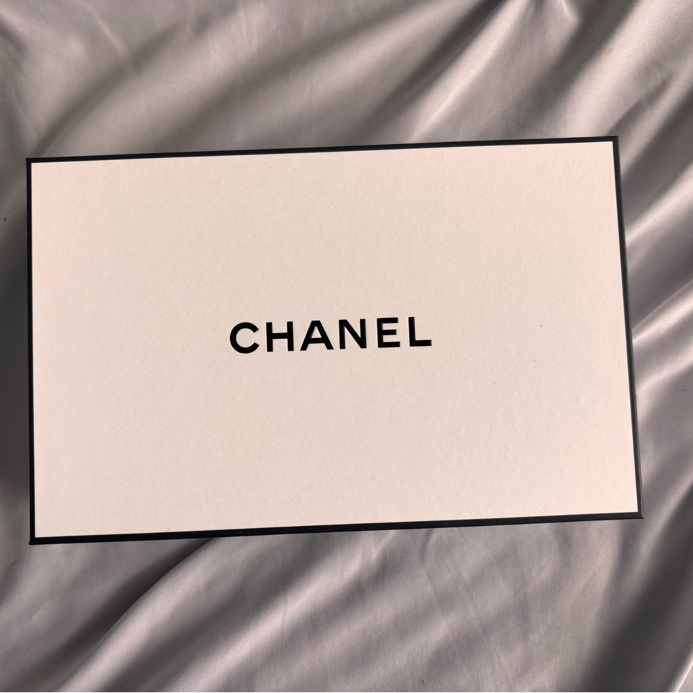 Chanel White Gift Box with Tissue Paper and Sticker Empty